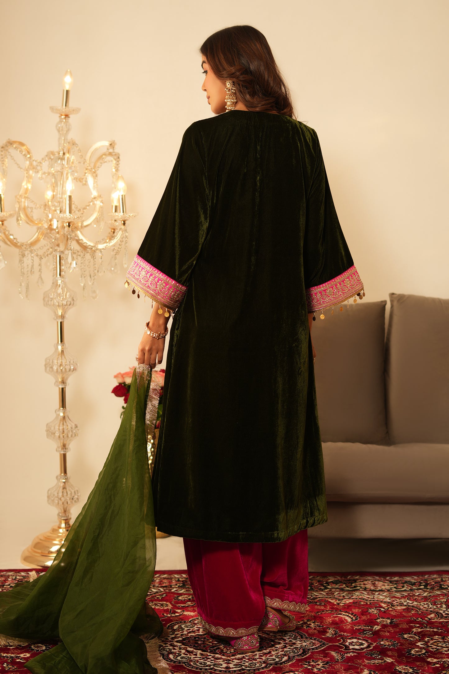 JUZ GREEN VELVET SET