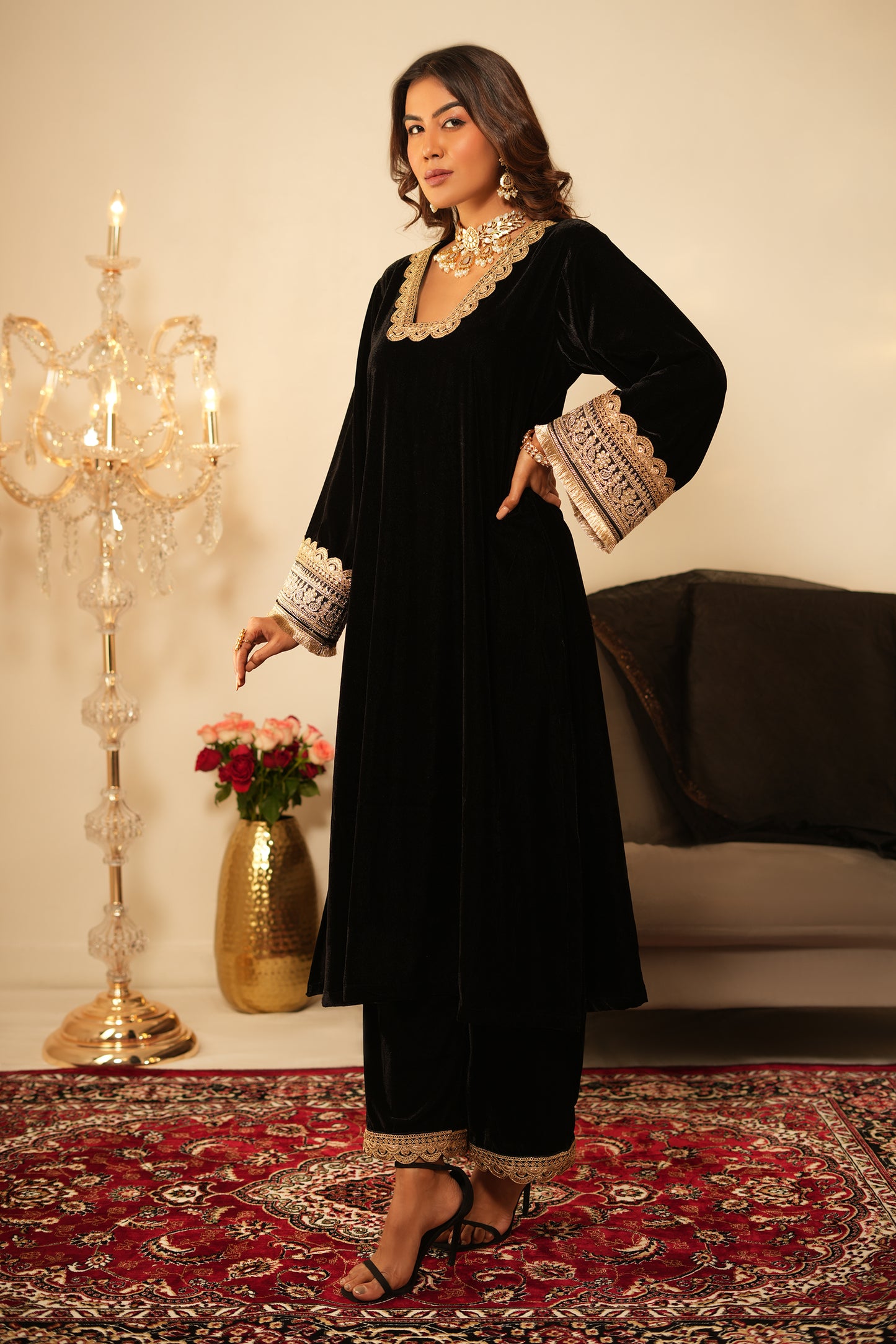 NIRJAH Velvet Suit Set